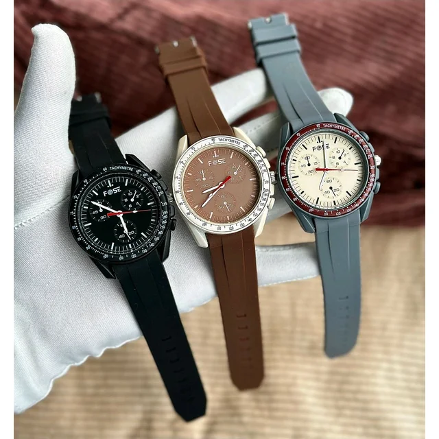 Buy 1 Get 1 Free Offer | Fose Analog Quartz Movement Collection With High Quality Strap Best finishing Body & Case 
