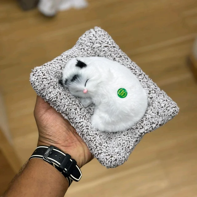 Sleeping Cat Car Dashboard Toy – Cute Plush Showpiece with Soft Faux Fur, Realistic Design & Perfect for Car, Home, Office, and Gifting - model2