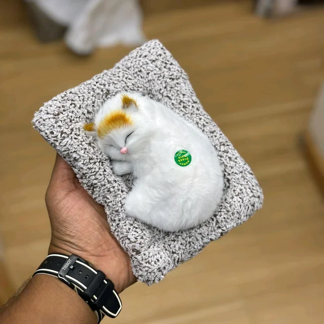 Sleeping Cat Car Dashboard Toy – Cute Plush Showpiece with Soft Faux Fur, Realistic Design & Perfect for Car, Home, Office, and Gifting - model3