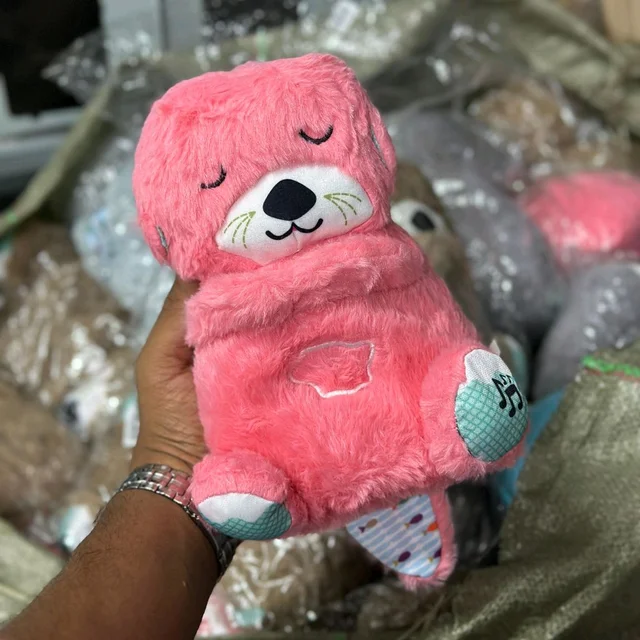 Portable Breathing Teddy Bear Soft Toy Plush Sound Machine, Baby Gift with Music, Lights & Breathing Motion Infant Toys for Newborns, Soft Breathing Stitch Teddy - Teddy1