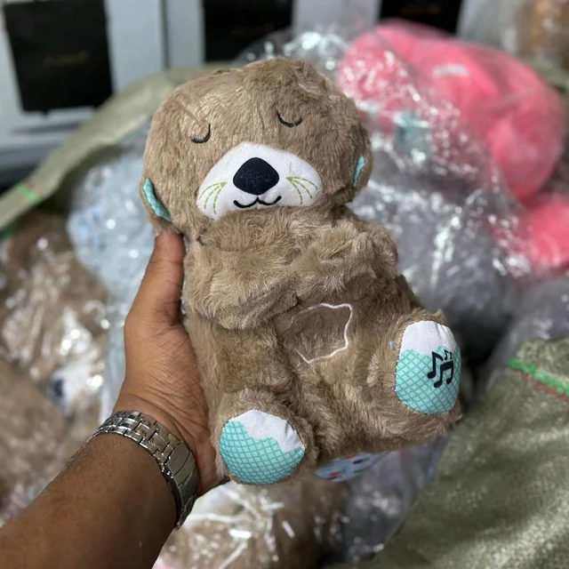 Portable Breathing Teddy Bear Soft Toy Plush Sound Machine, Baby Gift with Music, Lights & Breathing Motion Infant Toys for Newborns, Soft Breathing Stitch Teddy - Teddy5
