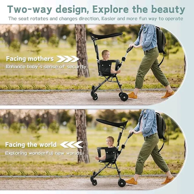 Lightweight Baby Travel Stroller | Portable Foldable Toddler Stroller for Airplane & Daily Use