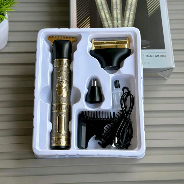 3-in-1 Rechargeable Shaver & Trimmer Set | Beard, Hair & Nose Grooming Kit for Men