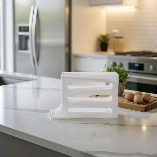 Rotating Egg Storage Box for Refrigerator | 3 Layer Rolling Egg Holder Organizer