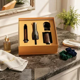 DENX 3-in-1 Hair Dryer Brush Set | Hot Air Styling Brush with Volumizer & Curling Attachment | 360° Swivel Cord | Salon Style at Home