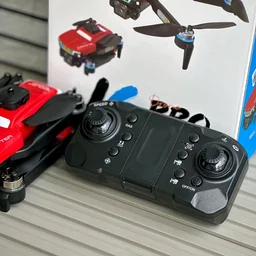 J6 Pro Foldable Camera Drone with Dual Battery | Brushless Motor Drone with HD Camera, Obstacle Avoidance & 360° Flip | Beginner Friendly Quadcopter (14+) - Red