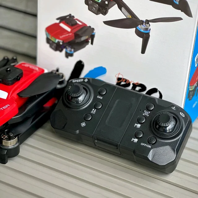 J6 Pro Foldable Camera Drone with Dual Battery | Brushless Motor Drone with HD Camera, Obstacle Avoidance & 360° Flip | Beginner Friendly Quadcopter (14+) - Red