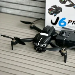 J6 Pro Foldable Camera Drone with Dual Battery | Brushless Motor Drone with HD Camera, Obstacle Avoidance & 360° Flip | Beginner Friendly Quadcopter (14+) - Black