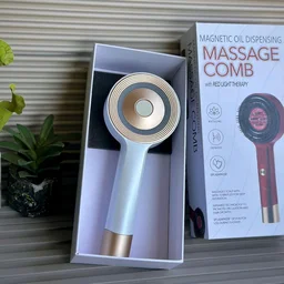 Electric Scalp Massage Comb – With Vibration & LED Therapy (Pack Of 1) - White