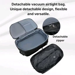 Vacuum Compression Travel Backpack with Built-in Compression System, Large Capacity Laptop Backpack for Men & Women, Waterproof Multi-Compartment