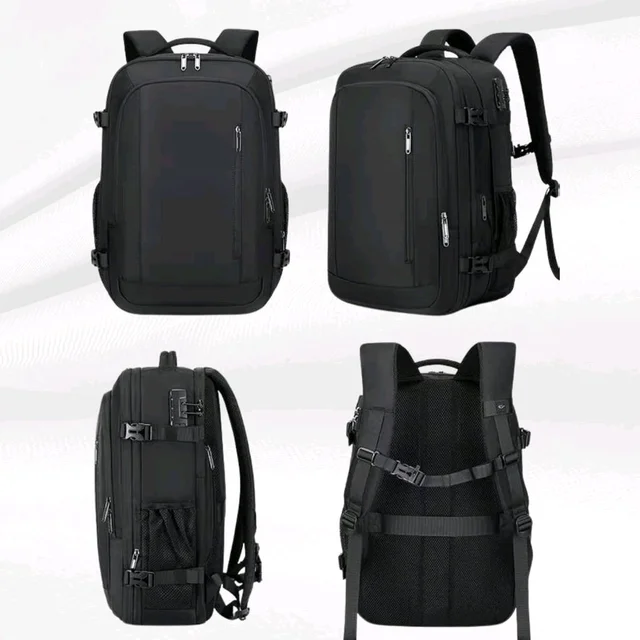 Vacuum Compression Travel Backpack with Built-in Compression System, Large Capacity Laptop Backpack for Men & Women, Waterproof Multi-Compartment