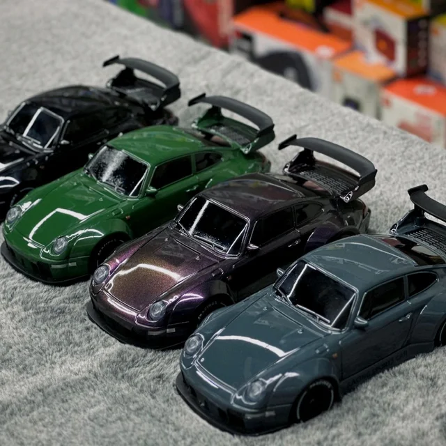 Porsche 911 Break Racing The Dawn – High-Speed 4WD Drift RC Car (1:24 Scale) LED Lights | DIY Tire Replacement | Pro Chassis - Black