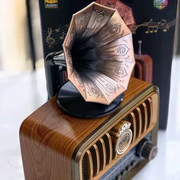 Retro Radio Bluetooth Speaker S671 – Vintage Gramophone Style Wireless Speaker with FM, USB & TF Card Support