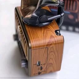 Retro Radio Bluetooth Speaker S671 – Vintage Gramophone Style Wireless Speaker with FM, USB & TF Card Support