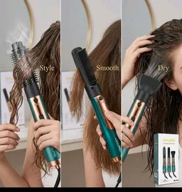 3-in-1 Hot Air Styling Comb – Straightener, Curler & Dryer (1400W)