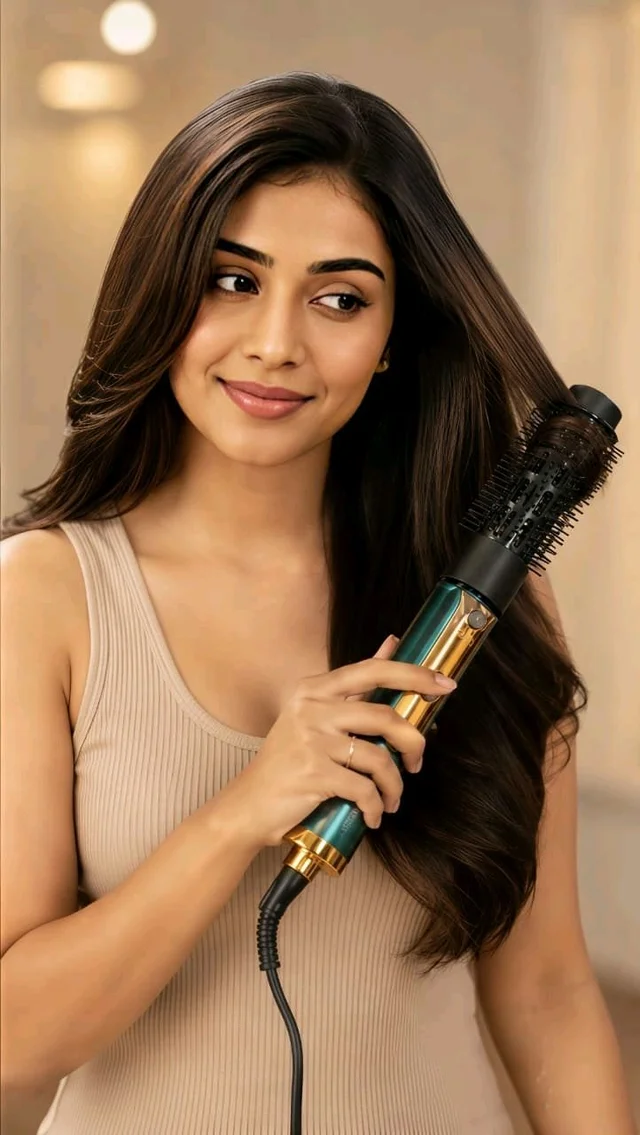 3-in-1 Hot Air Styling Comb – Straightener, Curler & Dryer (1400W)