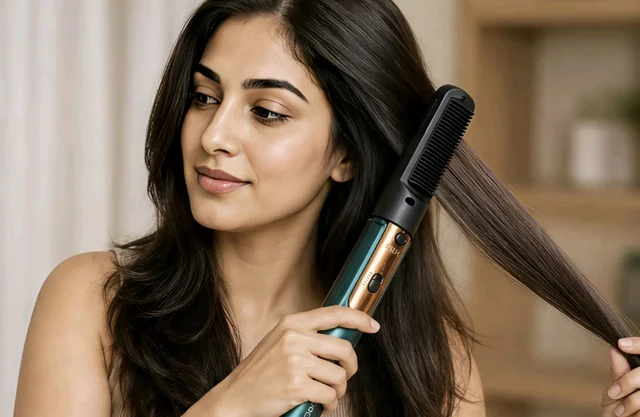 3-in-1 Hot Air Styling Comb – Straightener, Curler & Dryer (1400W)