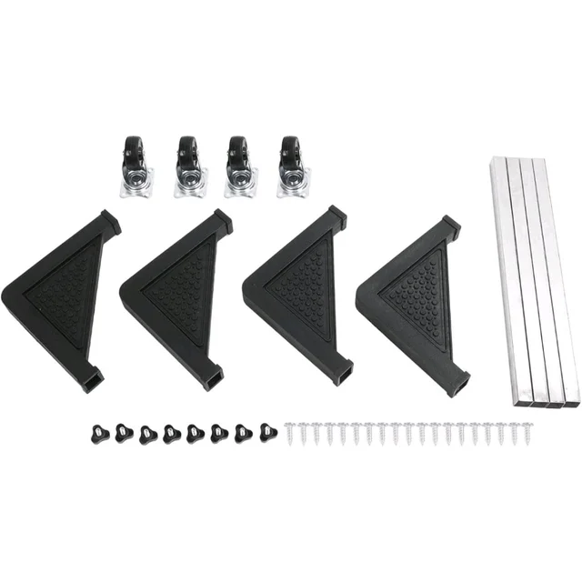 Adjustable Refrigerator Stand with Wheels – Heavy Duty Mobile Base (Black)