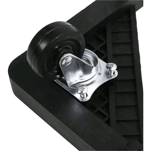 Adjustable Refrigerator Stand with Wheels – Heavy Duty Mobile Base (Black)