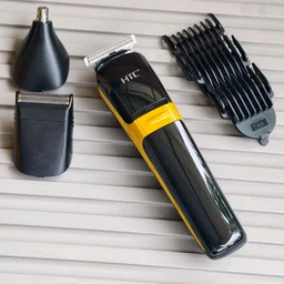 HTC 3 in 1 Rechargeable Men’s Grooming Kit AT-1322 – Hair Trimmer, Foil Shaver & Nose/Ear Trimmer Machine for Beard, Hair & Face Grooming