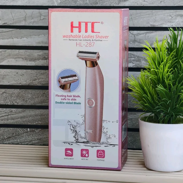 HTC HL-287 Washable Ladies Shaver – Rechargeable Women’s Body Hair Remover with USB Type-C Charging, Wet & Dry Use, Bikini Line, Arms & Body Trimmer