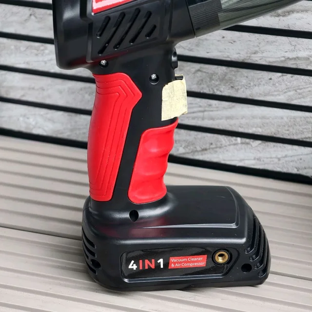 Multifunctional 4-in-1 Cordless Car Vacuum Cleaner with Air Compressor & LED Flashlight