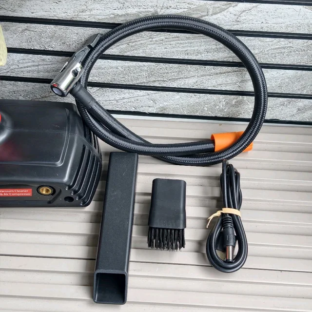 Multifunctional 4-in-1 Cordless Car Vacuum Cleaner with Air Compressor & LED Flashlight
