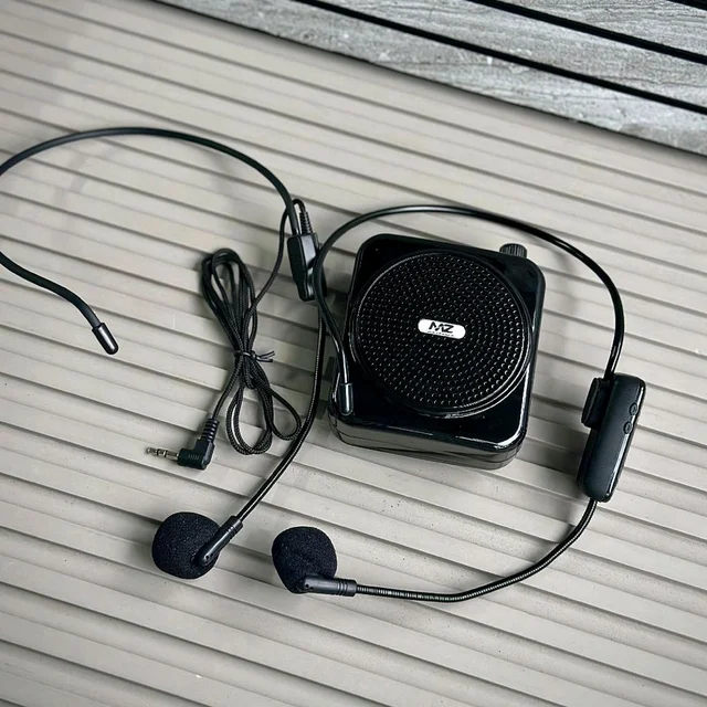Portable Voice Amplifier with Wireless UHF Headset Microphone, Rechargeable Speaker & Long Battery Backup