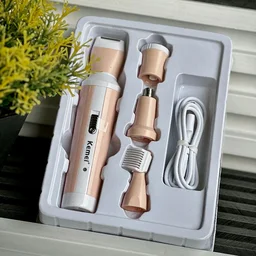 Kemei 4 In 1 Rechargeable Women's Grooming & Hair Removal Trimmer Kit with USB Charging
