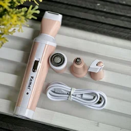 Kemei 4 In 1 Rechargeable Women's Grooming & Hair Removal Trimmer Kit with USB Charging
