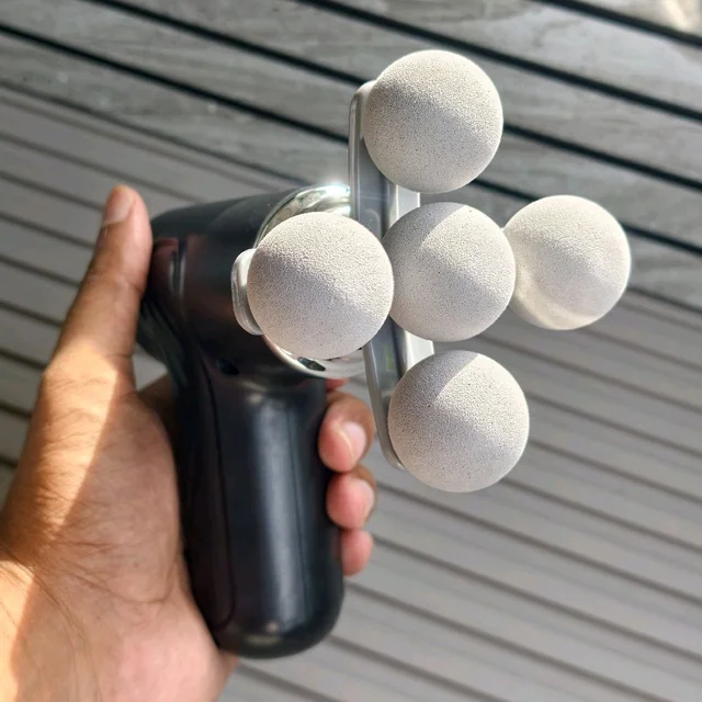 MAXTOP Five Head Fascia Gun Deep Tissue Muscle Massager with Multiple Massage Heads
