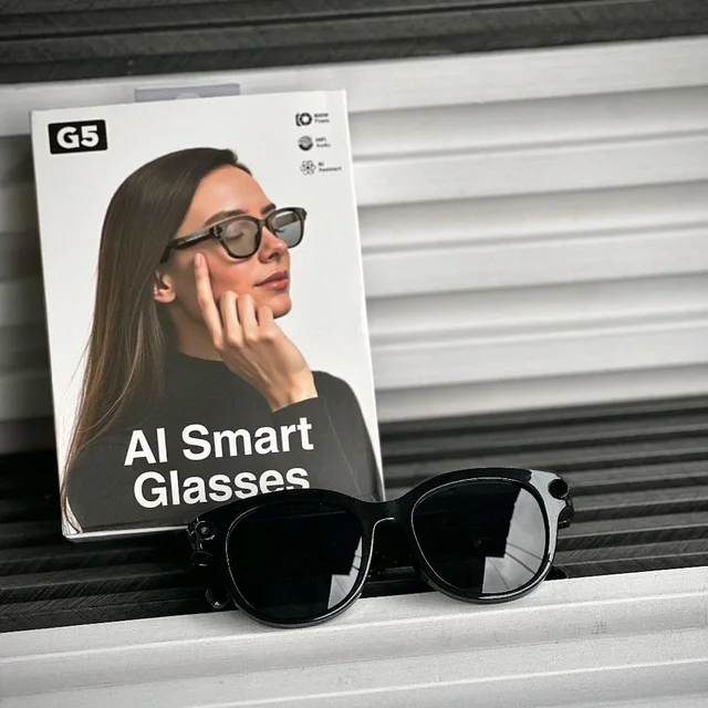 G5 AI Smart Glasses with 8MP Camera, Bluetooth Audio & Voice Assistant