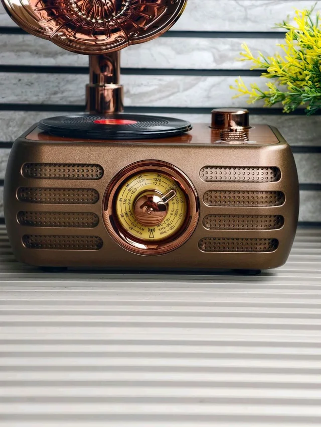 MZ M305 Vintage Gramophone Retro Radio & Wireless Bluetooth Speaker (10W)
