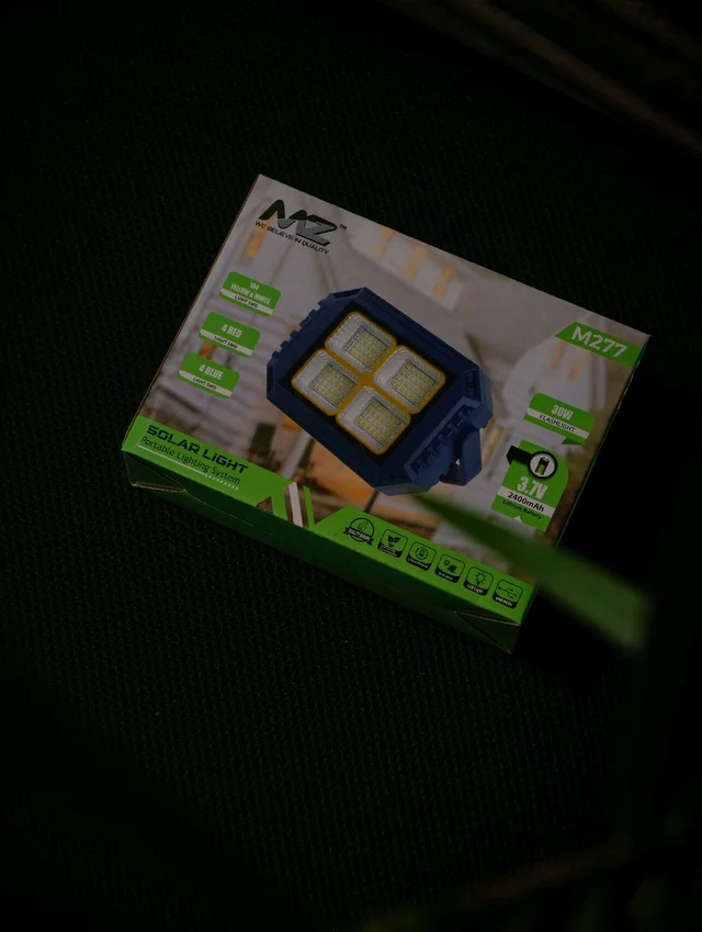 MZ M277 30W Solar Work Light: Rechargeable Portable System with Multi-Color SMD LEDs