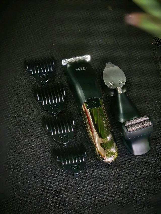HTC AT-1216 4-in-1 Professional Multi-Grooming Kit for Men – Rechargeable Face, Hair & Body Trimmer Set