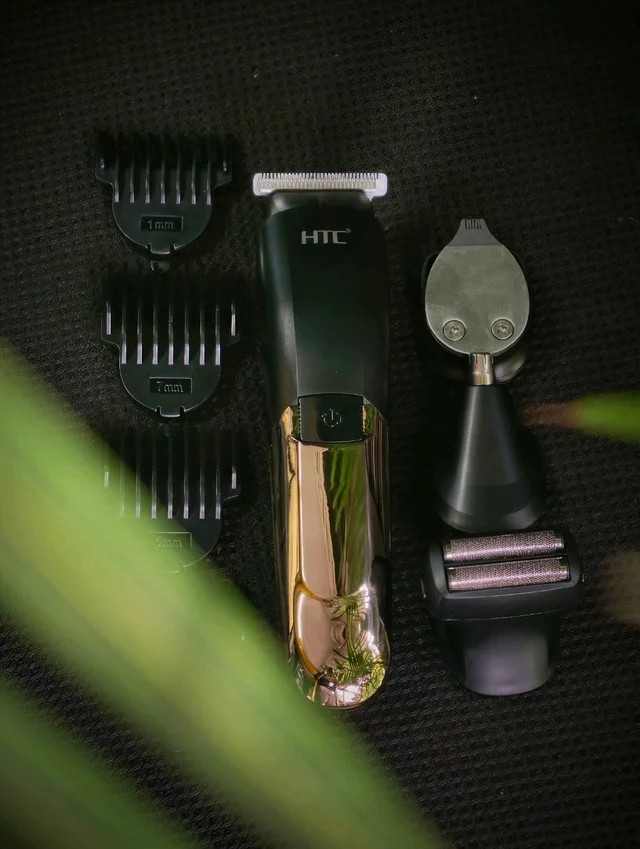 HTC AT-1216 4-in-1 Professional Multi-Grooming Kit for Men – Rechargeable Face, Hair & Body Trimmer Set