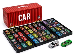 48 Pcs Diecast Alloy Model Toy Cars Set with Tiered Container Display Box for Kids & Toddlers