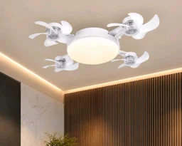 Energy Efficient LED Ceiling Light & 4-Fan Combo