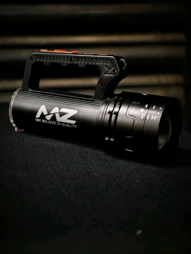 MZ M294 500W Rechargeable LED Searchlight – 3000LM Long Range (3000m), Telescopic Zoom Torch with Type-C Charging & SOS Light