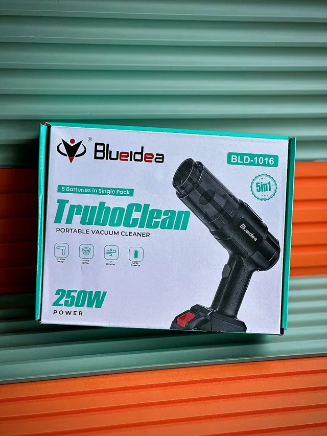 Blueidea TruboClean 250W Handheld Cordless Vacuum Cleaner & Blower – High Suction, Rechargeable Battery Pack