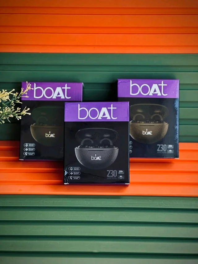 boAt 230 Wireless Earbuds: Low Latency, HD Sound & Environmental Noise Cancellation - White