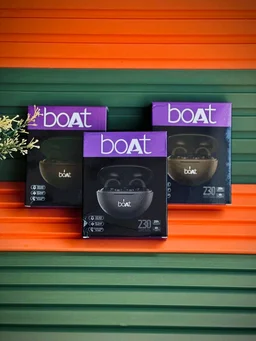 boAt 230 Wireless Earbuds: Low Latency, HD Sound & Environmental Noise Cancellation - Black