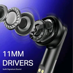 Airdopes Prime 412 True Wireless Earbuds with 50H Playback, Quad Mics AI ENx™ Calling & Multipoint Connectivity (Active Black)