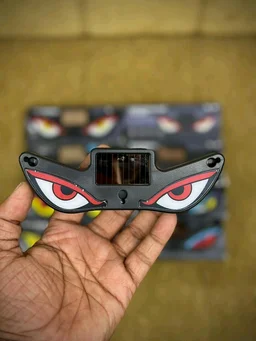 Evil Eye Solar Car Decorative LED Light – Multi-Mode Windshield Safety & Warning Strobe Lamp (Solar & USB Dual Charging