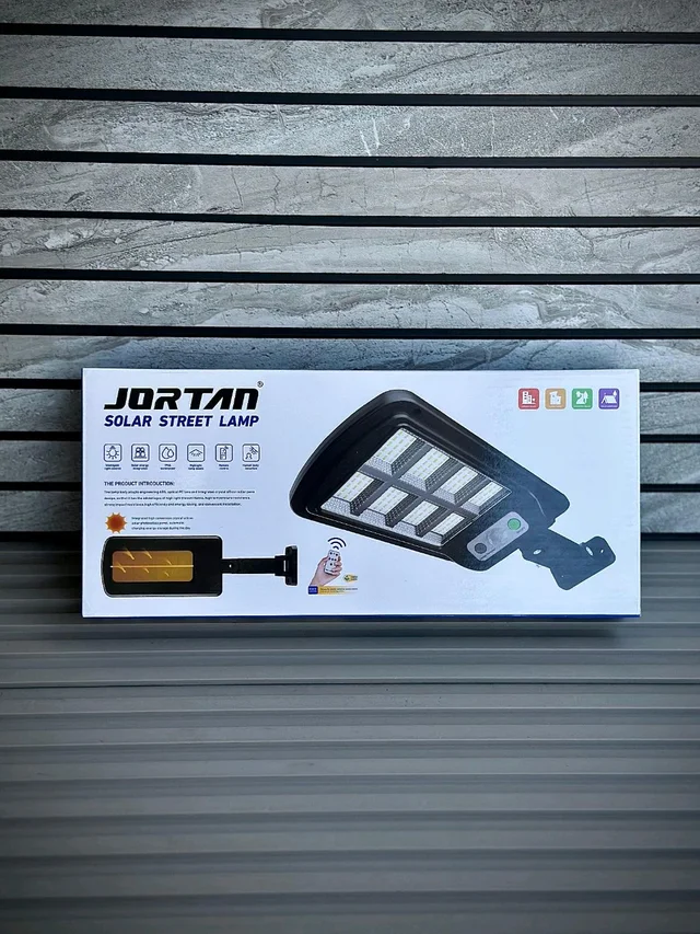 Jortan High-Brightness Outdoor Solar Street Light with Solar Panel & Wall Mount Bracket