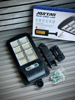Jortan High-Brightness Outdoor Solar Street Light with Solar Panel & Wall Mount Bracket