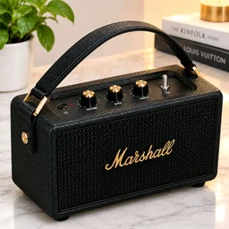Kllburn III Portable Speaker (360° Stereophonic Sound, 20+ Hours Battery, IP Ratings) – Cream/Gold - Black