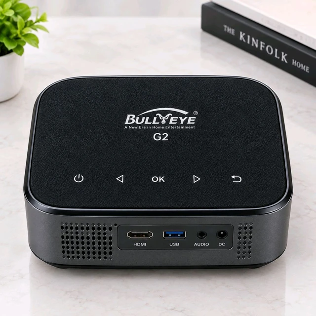 BULLYEYE G2 Smart Home Theater Projector – 8K Ultra HD, Android, WiFi 6, BT 5.0, Auto Keystone & Electronic Focus
