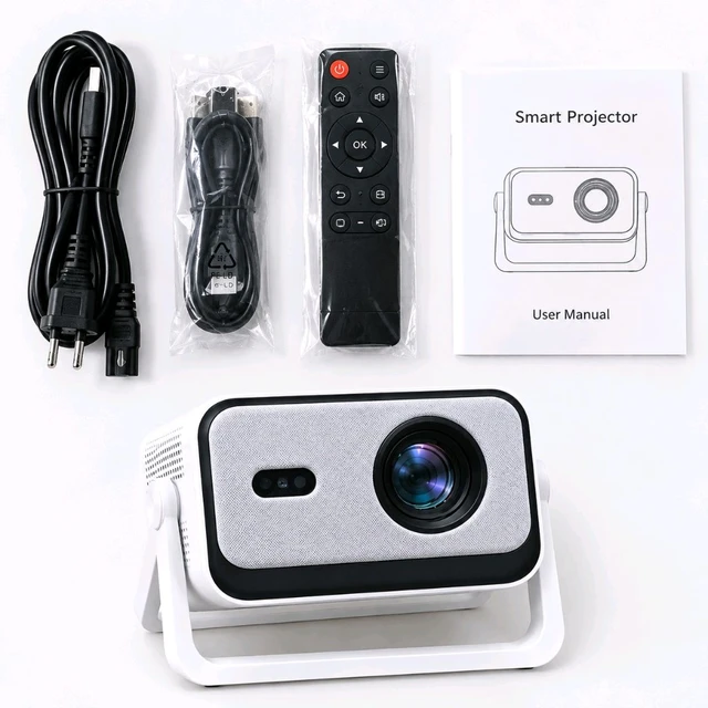 Smart LED Projector with WiFi & Wireless Screen Mirroring | HD Home Theater Projector