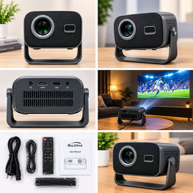 Bullseye X10 Mini Portable Smart Projector (8K Ultra HD Support)